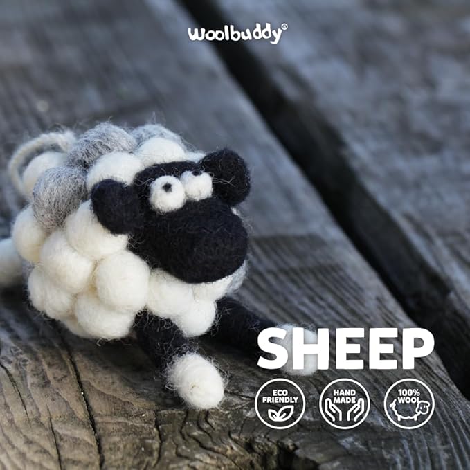 Woolbuddy Needle Felting Kit for Beginners & Adults – DIY Sheep Animal Craft Kit – Complete Starter Set with Wool, Needles & Step-by-Step Instructions