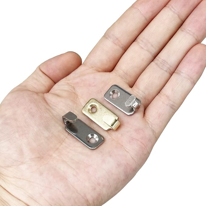 10pcs Heavy Duty Hanger 304 Stainless Steel Wall Mounted Mini J Hook for Mirror Picture Frames Hanging Wire/D Rings/Keyhole Hangers