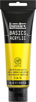 Liquitex BASICS Acrylic Paint, 118ml (4-oz) Tube, Cadmium Yellow Light Hue