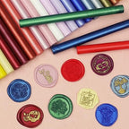 Silver Wax Sealing Sticks - 10pcs for Seal Stamps, Compatible With 0.43'' Glue Gun (Silver)