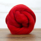 Revolution Fibers Merino Wool Roving | Premium Combed Wool Top | 22 Micron, Perfect for Felting Projects, Spinning, Wall Hangings and Tapestry (Scarlet)