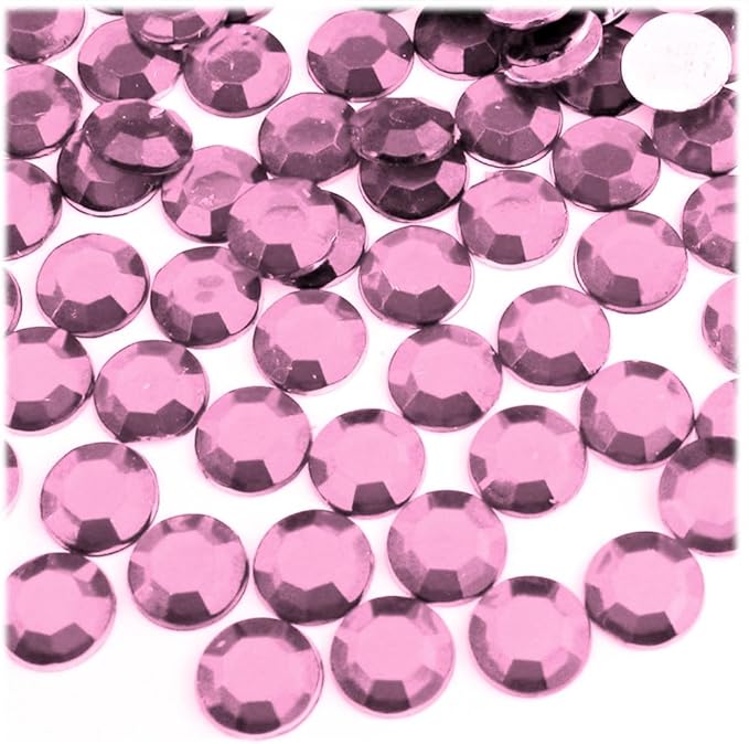 The Crafts Outlet 144pc Rhinestones Round 10mm - Flatback Devil Red Wine