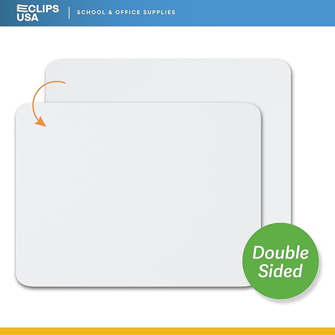 Dry Erase Board, Dry Erase Lap Boards (with 12 Markers & 12 Erasers), Small White Boards Dry Erase, White Board Mini, 9” x 12” Double Sided (12 Pack)