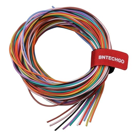 BNTECHGO 26 Gauge Silicone Wire Kit 10 Color Each 10 ft Flexible 26 AWG Stranded Tinned Copper Wire