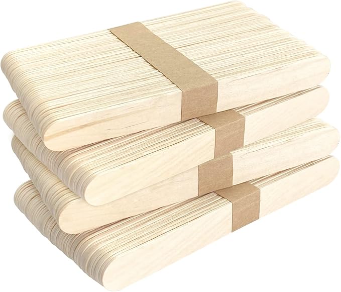 200Pcs Jumbo Wooden Craft Sticks Wooden Popsicle Craft Sticks Stick 6” Long x 3/4”Wide