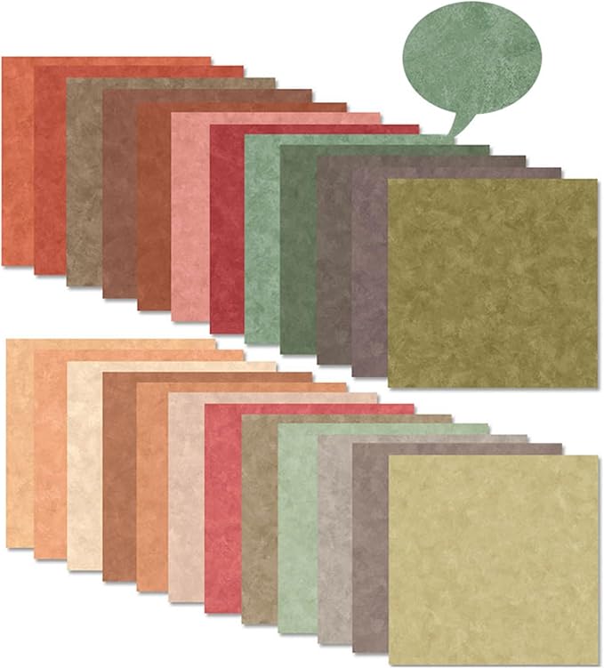 Scrapbook Paper 12x12, Double-Sided Suede Textured Craft Paper Set 24 Sheets/24 Designs, Warm Boho Tone for Decorative Paper, Greeting Cards, Photo Album Decoration