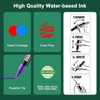 SILENART Chalk Markers - Vibrant 8 Pack - Dry Erase Markers Pen - Liquid Chalk Markers for Blackboard Chalk Board Windows Glass Acrylic Calendar Board - Erasable Chalk Marker (Red)