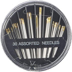 Eketirry 120pcs Premium Hand Sewing Needles，4 Pack 30-Count Assorted Needles for Sewing Repair, 6 Different Sizes Sewing Needles with 2 Threaders (Blue& Black,2)