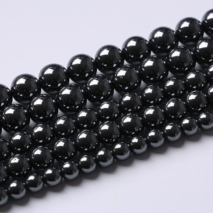 103pcs 4mm AAA Black Hematite Beads Natural Stone Gemstone Round Loose Beads for Jewelry Making DIY Bracelets