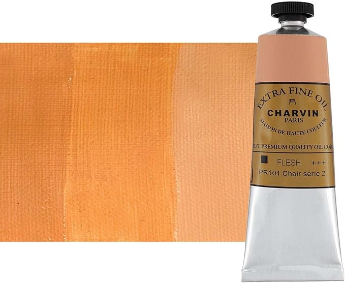Charvin Extra Fine Oil Paint, Flesh 60 mL - Triple-Milled, Rich Texture, Poppy Oil-Based, Light-Fast, Handmade, Archival Quality