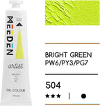 MEEDEN Artist Grade Oil Paint: Bright Green - 170ml/5.7oz Tube - Professional Art Paints for Canvas Painting