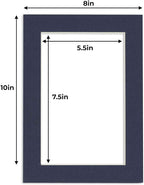 6x8 Mat for 8x10 Frame - Precut Mat Board Acid-Free Show Kit with Backing Board, and Clear Bags Navy 6x8 Photo Matte Made to Fit a 8x10 Picture Frame Matboard for Framing, Pack of 1 Mat