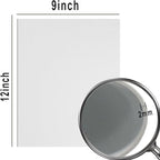 QIDIWIN EVA Foam Craft Sheets - 9x12 Inch 2mm Thick Versatile Non-Adhesive Foam for DIY, Cosplay, Scrapbooking, Classroom Projects - Durable, Flexible, Perfect for Crafting, 12 Pack(White)