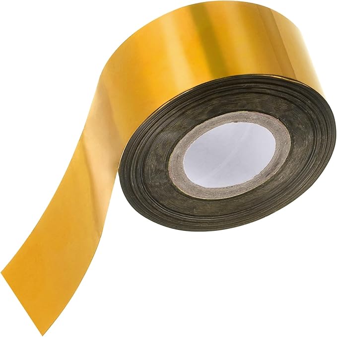 PATIKIL 1.6"x400Ft Hot Stamping Foil Paper,Heat Transfer Hot Stamping Paper Foil Roll for Leather DIY Logo Decor Craft Gift Card Package Scrapbook,Gold