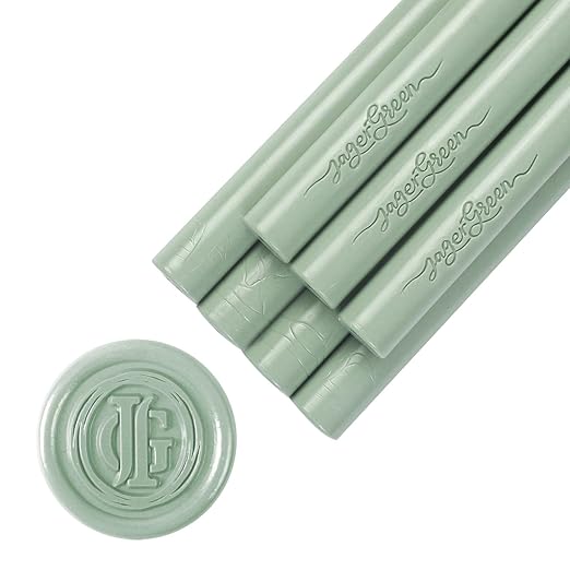 Green Wax Seal Sticks, 8 Pack, Perfect for Wedding Invitations, Envelopes, Cards & More