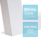 Egofine A4 for 6x8 White Picture Mats Pack of 14, Frame Mattes for 6x8 Pictures, Acid Free, 1.2mm Thickness, with Core Bevel Cut