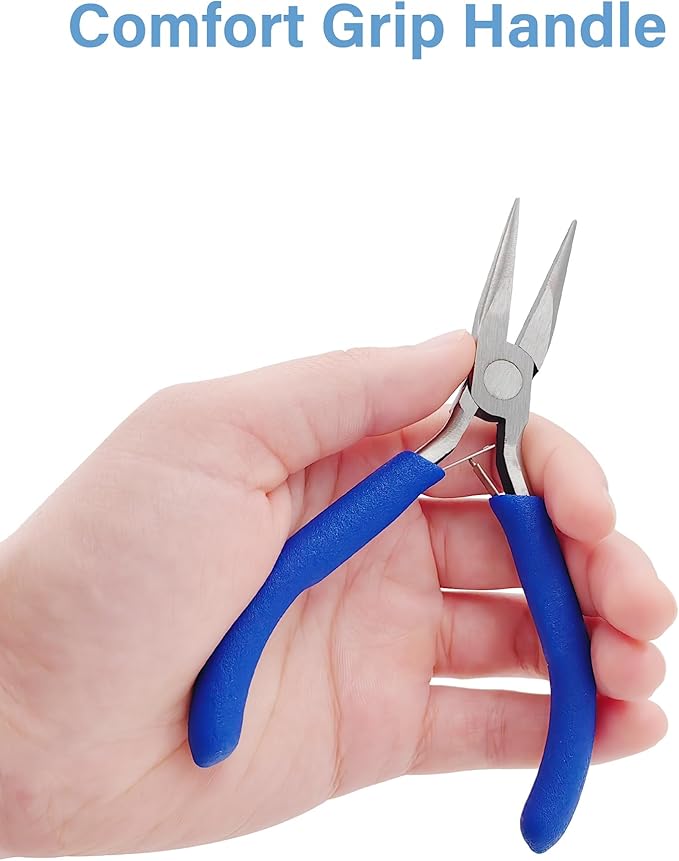 Jewelry Pliers, Needle Nose Jewelry Making Tools for Precision Crafting, Wire Bending and Repair