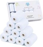 Simthread All Purpose Sewing Thread, 10 Spool White Series 1000 Yards Each Bobbin Polyester Thread for Sewing, Handy Polyester Sewing Threads for Sewing Machine - (White Series)