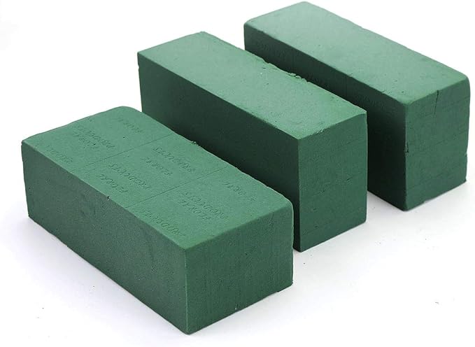 3PCS Floral Foam Bricks, Florist Flower Foam Green Blocks Flower Arrangement Brick Supplies for Florist Craft
