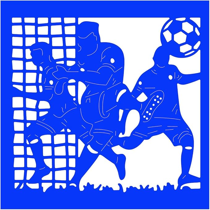 Cutting Dies Metal Stencils Scrapbooking Tools Flowers Lace Frame DIY Embossing Template for Paper Card Making Album Arts Crafts Supplies (Football Team-9.8x9.2cm)