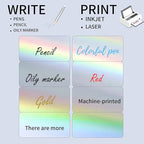 STARLIBOO Shipping Labels Stickers, 2"×4" Printable Holographic Mailing Labels for Laser/Inkjet Printing- Matte, Permanent Adhesive Sticker (Holographic Silver)