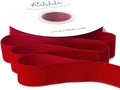 Ribbli Polyester Dark Red Velvet Ribbon,1 Inches Continuous10-Yard Spool,Christmas Ribbon for Gift Wrapping,Floral Bouquets, Home Decor