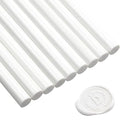 Nuanchu 15 Pcs Glue Gun Sealing Wax Sticks Retro Vintage Wax Sticks for Seal Stamp and Letter for Wedding Invitations Card Envelope Christmas Holiday Gift Ideas(Ivory White)