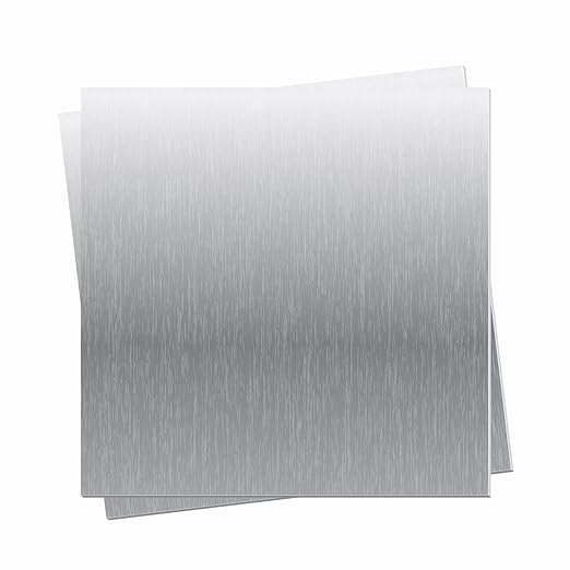 2 Pieces 6061 T651 Aluminum Sheet Metal 6 x 6 x 0.04(18Gauge) Inch Thickness Rectangle Metal Plate, 1mm Aluminum Sheet, Plate for Crafting, Industry