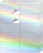 STARLIBOO Shipping Labels Stickers, 2"×4" Printable Holographic Mailing Labels for Laser/Inkjet Printing- Matte, Permanent Adhesive Sticker (Holographic Silver)
