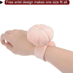 HARFINGTON Wrist Pin Cushions Band Sewing Needle Cushion Needle Holder Pincushions with Adjustable Strap Fit All Wrist Sizes for Sewing Quilting Needlework Crafts, Blue