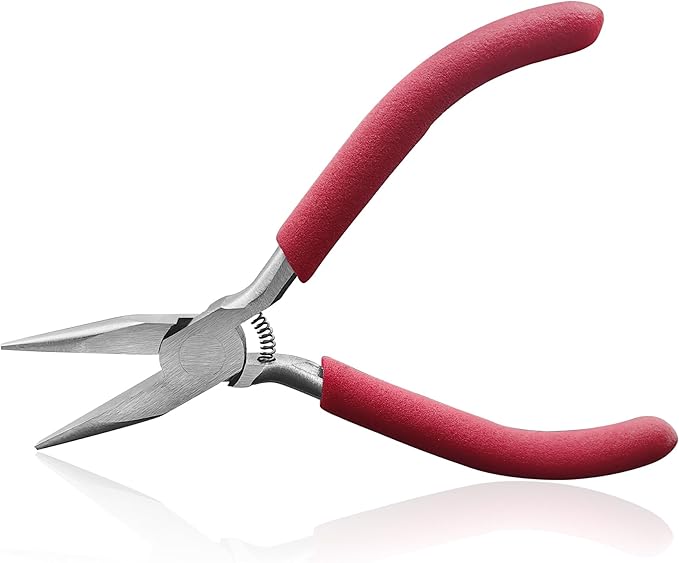 Jewelry Pliers, Spring Loaded Needle Nose Pliers for Object Grasping, Wire Bending and Repair