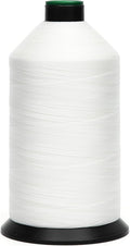 Extra Strong Bonded Nylon Thread #69 Tex70 – 16 OZ, 6000yds, Versatile Stitching Solution for Leather, Upholstery, Canvas Repair and More (White)