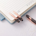 12 PCS 2 in 1 Stylus Ballpoint Pen with Stylus Tip, 1.0 mm Black Ink Metal Pen Stylus Pen for Touch Screens (Rose Gold & Gray)
