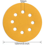 5-Inch 8-Hole Hook and Loop Sanding Discs 800-Grit Random Orbit Sandpaper, 50-Pack