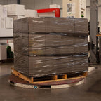 PSBM Black Stretch Wrap, 15 Inch x 1476 Feet, 4 Pack, Tinted Pre-Stretched Shrink Wrap Film for Moving, Packaging, Pallet Wrapping