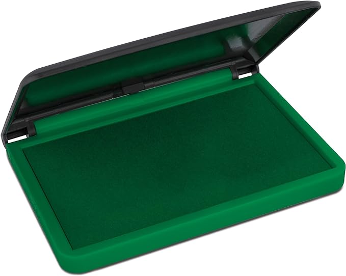 MaxMark Large Green Stamp Pad - 2-3/4" by 4-1/4" - Premium Quality Felt Pad