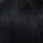 Colored Natural Wool roving, 1 lb. Best Wool for Needle Felting, Wet Felting, handcrafts and Spinning. (Total Black, 1 lb)