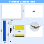 25 Pack Dry Erase Boards 9'' x 12'' Mini Double-Sided Whiteboards Safe Rounded Edges, Includes 25 Erasers, Markers, Rulers & 50 Clips, Perfect for Students, Teachers, School & Office Use