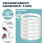 6 Rolls 10mm x33m(108ft) Clear Heat Tape,Transparent High Temperature Heat Resistant Tape,Heat Transfer Tape for Heat Press and Sublimation,Heat Transfer Vinyl,No Residue