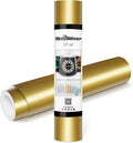 TECKWRAP Gold Adhesive Vinyl Glossy Gold Vinyl Wrap Matte Gold Vinyl Permanent 12" x 10ft, Glossy Gold