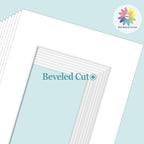 MBC Mat Board Center, 10 Pack 9X12 for 6X8 White Picture Mats Frame Mattes, Bevel Cut, Acid Free, 4-Ply Thickness