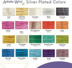 Artistic Wire, 22 Gauge Silver Plated Tarnish Resistant Colored Copper Craft Wire, Silver Blue, 10 yd