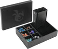 DND Dice Tray and Dice Tower with Storage, 3 in 1 Dice Rolling Tray with Lid, Portable Dice Box Storage, DND dice Holder for Dungeons and Dragons D&D RPG MTG Table Games (Black)