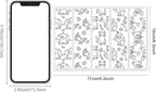 Animal Bookmark Clear Stamps 6.3x4.3 Rectangular PVC Silicone Stamps for Card Making DIY Scrapbooking Photo Album Journal