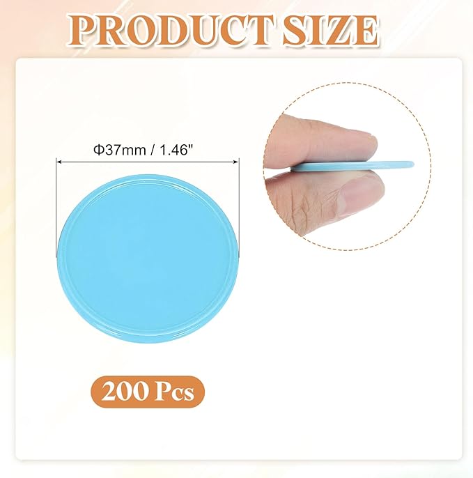 uxcell Plastic Poker Chips, Learning Counters Counting Counters Disk Marker Opaque Game Token for Game Play Math Counting
