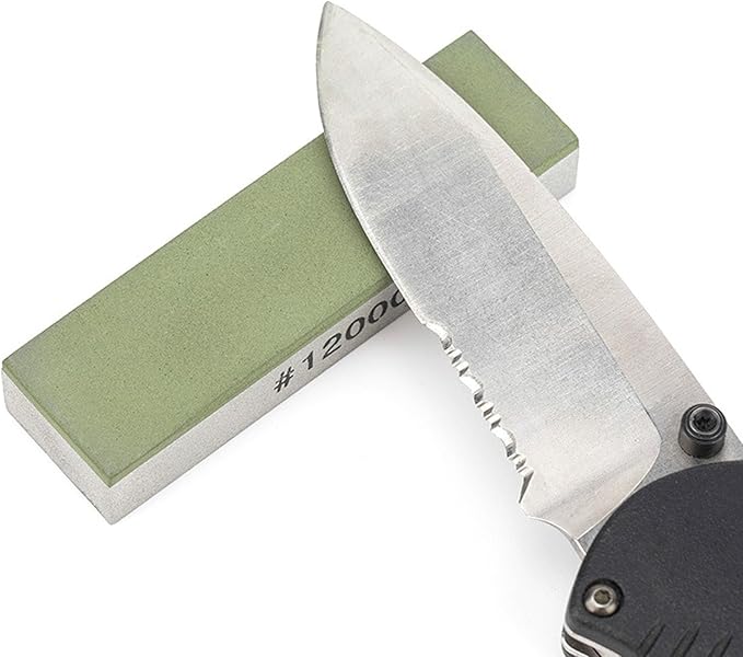 Small Travel-Portable Diamond Resin Sharpening Stone - 1000 Grit Whetstone Knife Sharpener
