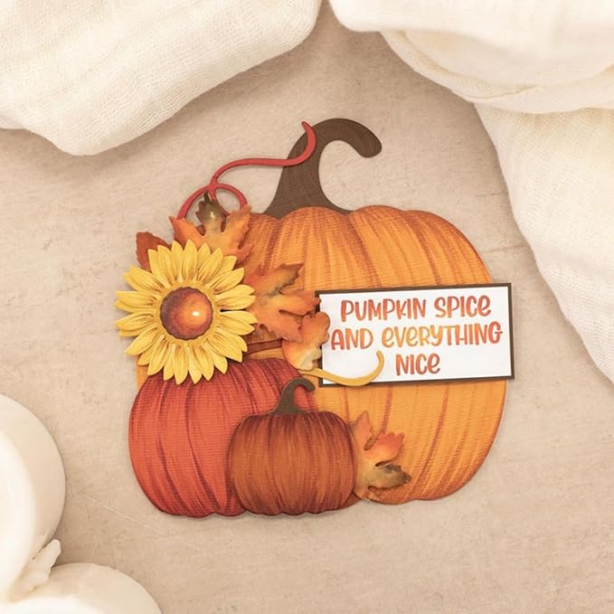 Cutting Dies Metal Stencils Scrapbooking Tools DIY Embossing Template for Paper Card Making Album Arts Crafts Supplies (Halloween Pumpkin Set-10.6x17.6cm)