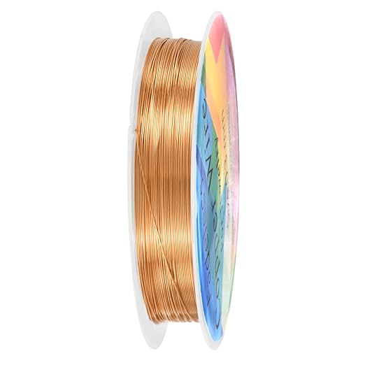 0.3 mm/28 Gauge Copper Wire for Jewelry Making, 49.2FT Copper Beading Craft Wire for Jewelry/Weaving/DIY Crafting/Planting, Color-Retaining [15M, Copper Tone]