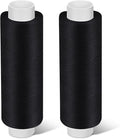 Bupete 2 Rolls Black Thread for Sewing, 200 Yards Each Roll Sewing Thread, Polyester Threads for Sewing Machine Embroidery Hand Stitching