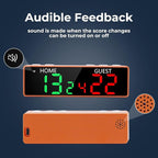 Mini Digital Scoreboard - Portable Tabletop Scoreboard for Games, Wireless Battery Powered Electronic Scoreboard with Buzzer, Score Keeper for Ping Pong/Cornhole/Basketball/Volleyball